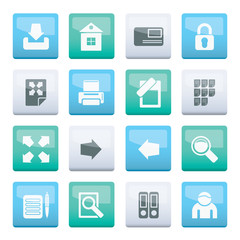 Internet and Web Site Icons over color background - Vector Icon Set