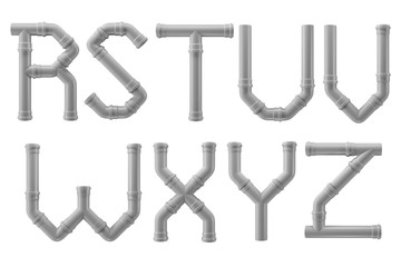 PVC pipe alphabet