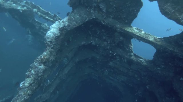 Inside the shipwreck USAT Liberty - Bali, Oceania, Indonesia
