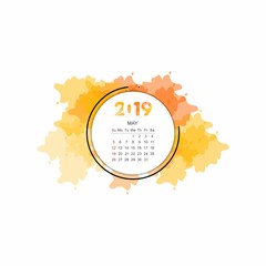 the modern 2019 calendar is rich in color