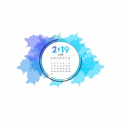 the modern 2019 calendar is rich in color