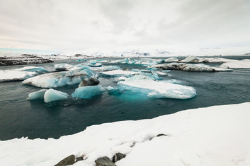 Jokulsarlon is a glacial lagoon or better known as Iceberg Lagoon which located in Vatnajokull National Park Iceland