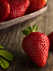 Ripe fresh strawberries.