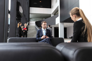 Fototapeta premium Business people talking