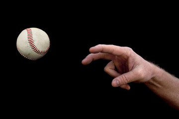 Arm throwing a Baseball