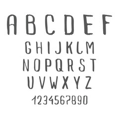 Handwriting Doodle Alphabet. Vector Hand Drawn Fonts.
