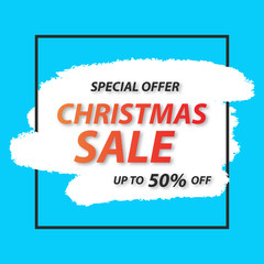 Vector illustration of super christmas sale tag for webpage and advertising