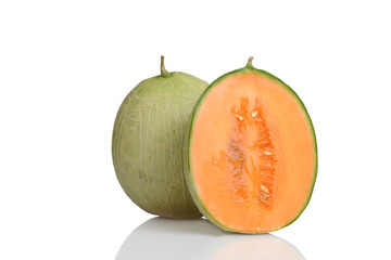 sliced hybrid cantaloupe honeydew melon