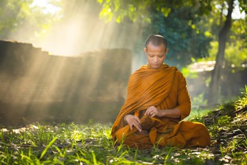 Monk in Buddhism Meditation