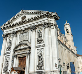 Fototapeta na wymiar Venedig - Santa Maria del Rosario (I Gesuati) Ansicht vom Canale della Giudecca
