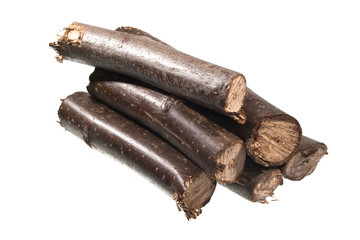 firewood isolated on white background