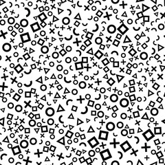 Seamless vector EPS 10. Abstract geometric pattern. Different Figures. Texture for print and Banner. Flat style