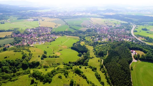 Aerial view of Baden-Wurttemberg Zollernalbkreis Germany