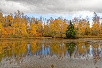 étang de Haute-Saône en automne