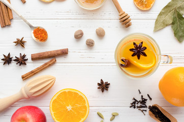 Mulled wine with orange