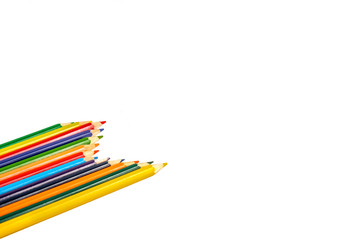 Fototapeta premium Colored pencils isolated on white background