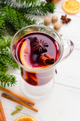Mulled wine with orange