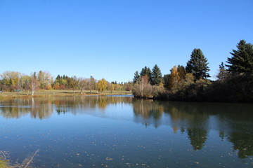 Reflection Of Autumn, William Hawrelak Park, Edmonton, Alberta