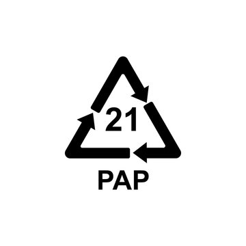 Recycling code - paper. Vector illustration, flat design.