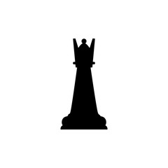 Quenn chess icon. Vector illustration, flat design.