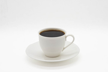 cup of tea or coffee on isolated white background