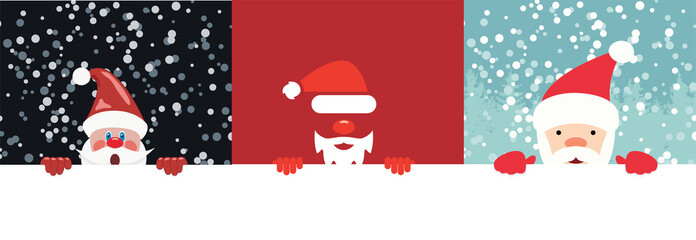 vector collection of christmas illustrations of santa claus