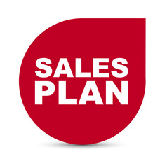 red vector banner sales plan