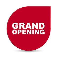 red vector banner grand opening