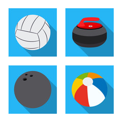 Vector design of sport and ball sign. Collection of sport and athletic vector icon for stock.