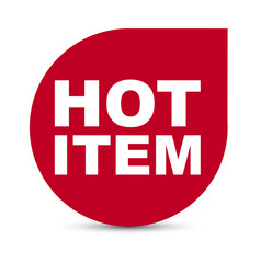 red vector banner hot item