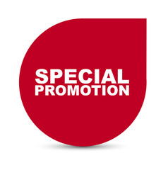 red vector banner special promotion