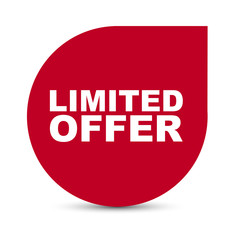 red vector banner limited offer