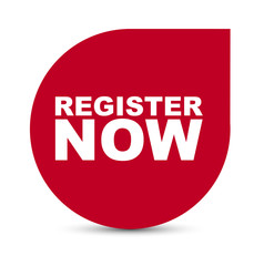 red vector banner register now