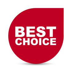 red vector banner best choice