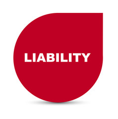 red vector banner liability