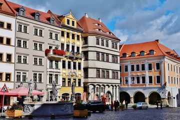 Fototapeta na wymiar Häuser am Untermarkt, Görlitz, Sachsen