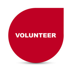 red vector banner volunteer