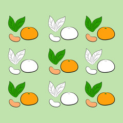 green card with tangerines