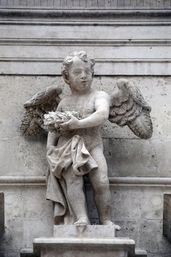 Statue of the angel, church of St Blaise in Dubrovnik