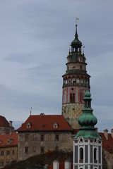 Towers of Cesky Krumlov, Czech republic
