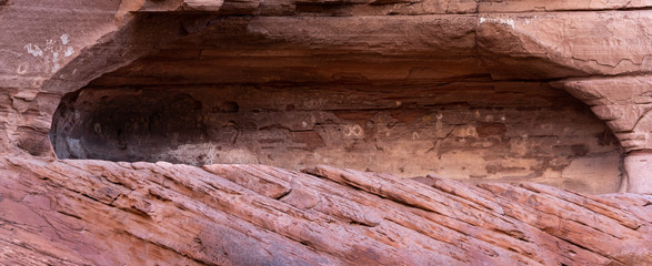 Petroglyphs in funeral cave