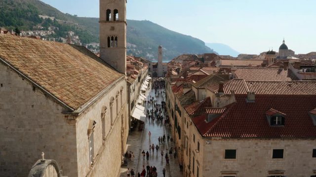 Historic Staradun Main Street In Old Town Dubrovnik Croatia 