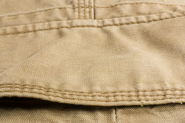 clothing items washed cotton fabric texture with seams