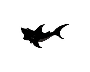 Shark Logo Template and design vector fish wild sea animal