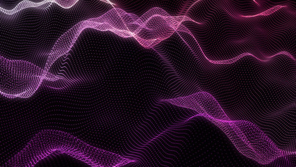 Music abstract background. Equalizer for music, showing sound waves with musical waves, background equalizer. 3d rendering.