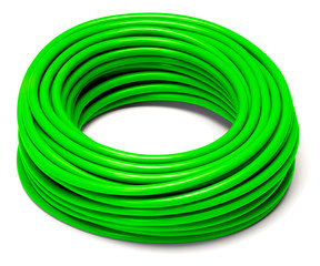 rolled green cable