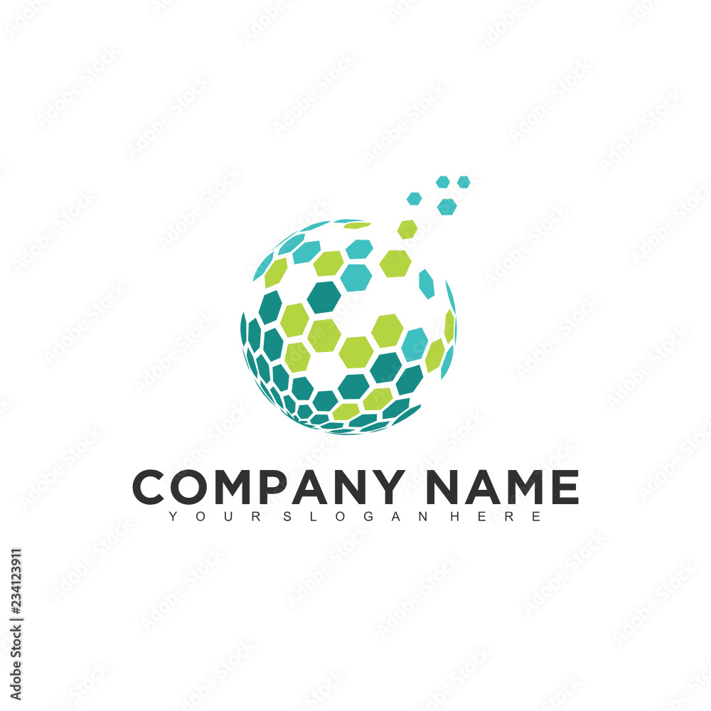 Poster simple minimalistic modern professional logo design of technology vector eps illustrator template