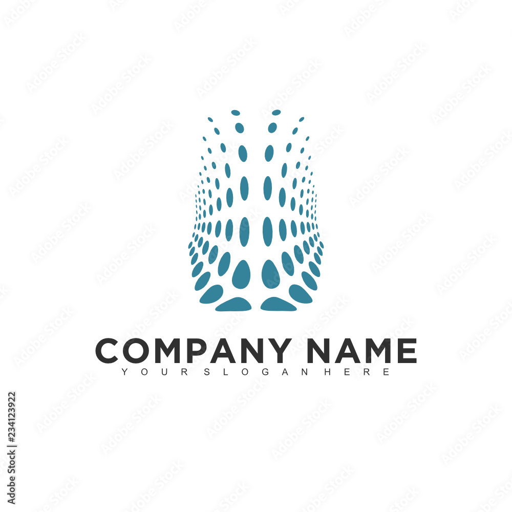 Poster simple minimalistic modern professional logo design of technology vector eps illustrator template