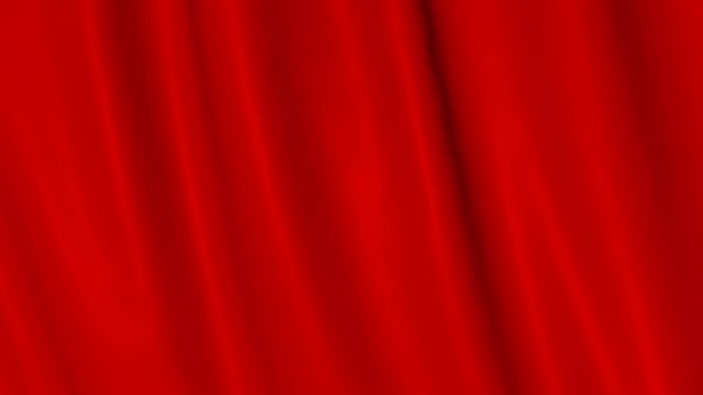 Red background fabric fluttering from the wind. Fabric in the movement of waves.