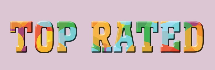 top rated Multicolor letters. Logo banner